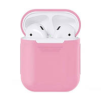 Чехол силиконовый для наушников Apple AirPods Silicone Case Розовый Baby Pink