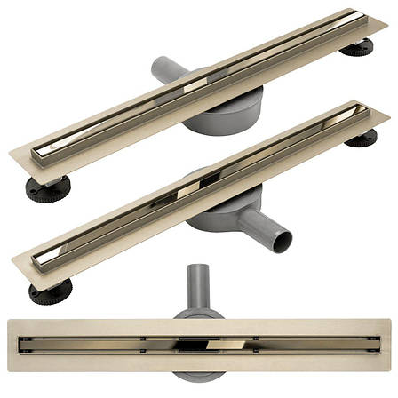 Трап для душу REA NEO SLIM MIRROR GOLD PRO 70 см, фото 2