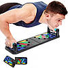 Дошка для віджимань із ручками, упори для віджимань універсальні, тренажер для м’язів грудей та преса, фото 3