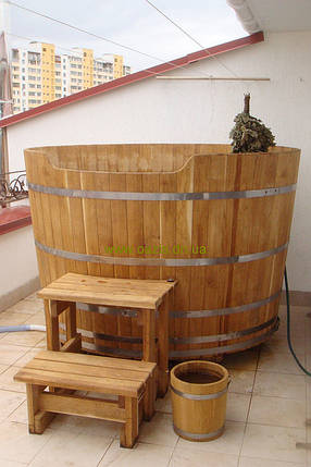 Купель овальна для лазні та сауни 180х120х120 см., фото 3