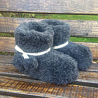 Чуні з овчини сірого кольору (36-41)