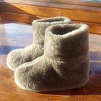 Чуні коричневі з натуральної овчини (42-46р) 44/45