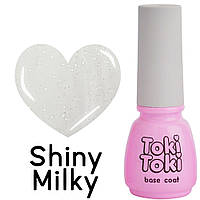 Камуфлююча база для нігтів Toki-Toki Shiny Milky 5 мл