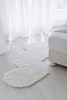 Килимок білий, серця, p=0.6×1,2m