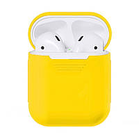 Чехол силиконовый для наушников Apple AirPods Silicone Case Желтый Yellow