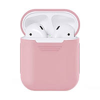 Чехол силиконовый для наушников Apple AirPods Silicone Case Розовый Pink Sand