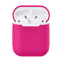 Чехол силиконовый для наушников Apple AirPods Silicone Case Насыщенно Розовый Hot Pink
