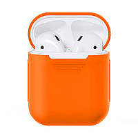 Чехол силиконовый для наушников Apple AirPods Silicone Case Оранжевый Orange