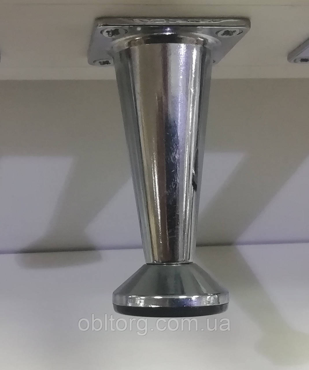 Опора (ніжка) циліндрична регульована конічна GIFF RAPIRA H = 80 Хром, фото 1