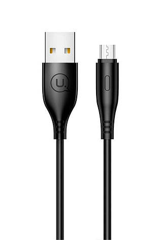Кабель для зарядки телефона/ смартфона Usams US-SJ268 U18 USB - Micro USB 2 А 1м Чорний (SJ268USB01), фото 1