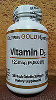 Vitamin D3 California 125 mcg Витамин Д3 5000 США 360 капс Здоровые кости, зубы, крепкий иммунитет, польза!