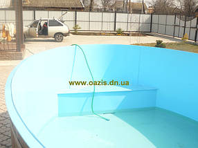 Купелі, басейни поліпропіленові овальні зашиті дубом, фото 2
