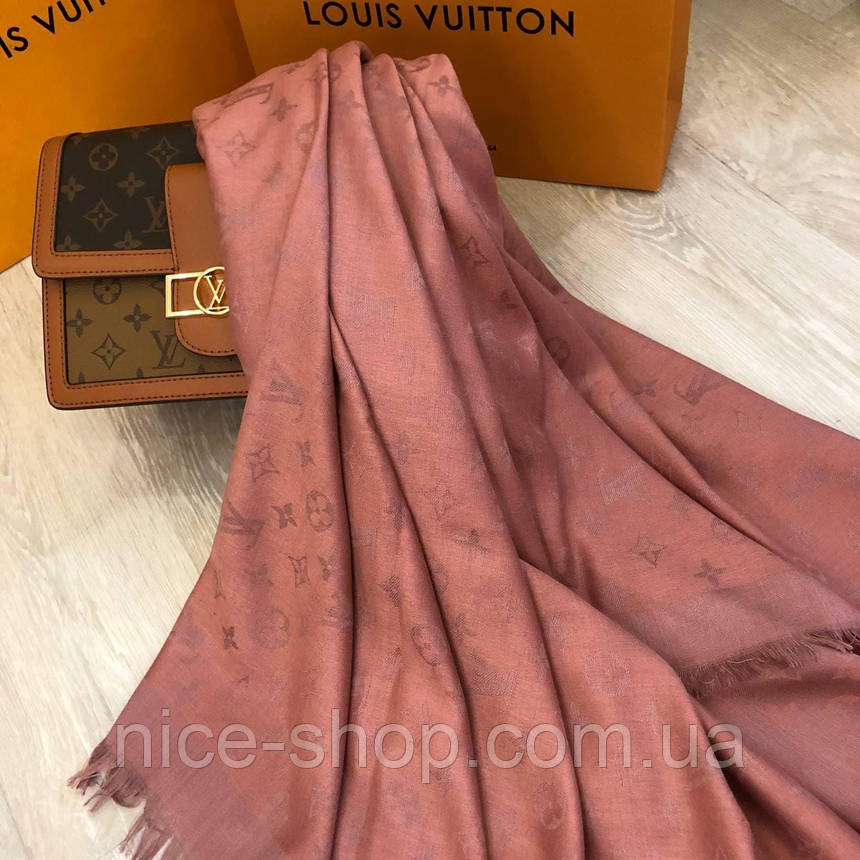 Хустка Louis Vuitton темно-персикова, фото 1