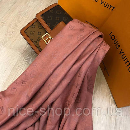 Хустка Louis Vuitton темно-персикова, фото 6