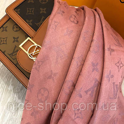 Хустка Louis Vuitton темно-персикова, фото 5