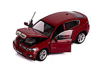 Модель машины 1:24 BMW X6 2 цвета Welly (24004W/RED)