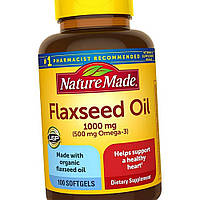 Льняна олія Nature Made Flaxseed Oil 1000 mg 100 гелевих капсул