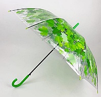 Силиконовый Зонт -Трость Maple Leaf Зеленый