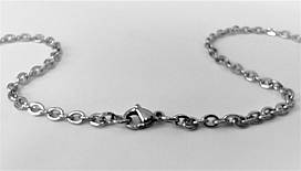 Ланцюжок Finding Плетіння хрест Метал Нержавіюча сталь 3 мм 60 см