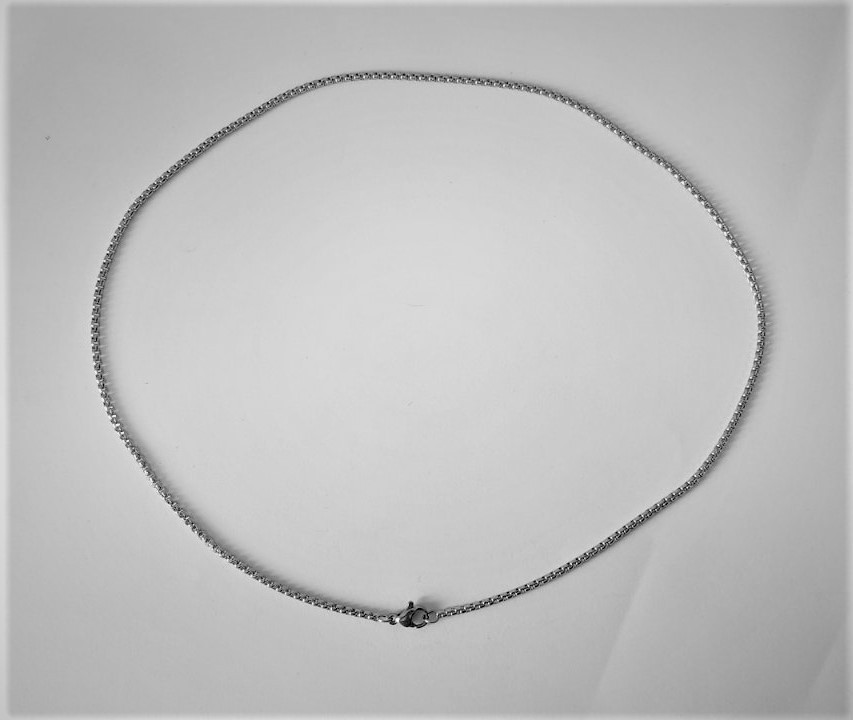 Ланцюжок Finding Плетіння хрест округлий Метал Нержавіюча сталь 2.5 мм 45 см