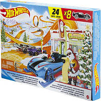 Новогодний рождественский Адвент календарь Хот Вилс 2021 Hot Wheels Advent Calendar Mattel GTD78