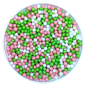 Кульки асорті біло-салат-рожеві 5 мм, 25 г