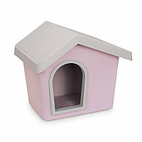 Будка будиночок для собак і кішок Imac Zeus рожева 72,2*61,8*62,3 см