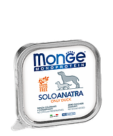 Вологий корм Monge Dog Solo для собак, паштет 100% качка, 150 гр 24 шт