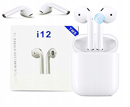 Бездротові навушники i12 TWS сенсорні Bluetooth Білі aiw8