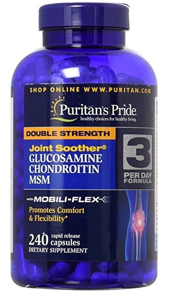 Хондропротектор Puritan's Pride - Glucosamine Chondroitin MSM (240 капсул)