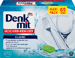 Таблетки для посудомийних машин Denk Mit Geschirr-Reiniger Classic 65 шт