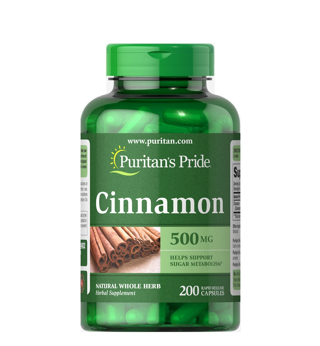 Корица Puritan`s Pride - Cinnamon 500 мг (200 капсул)