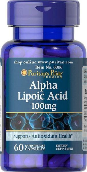 Антиоксидант Puritan's Pride - Alpha Lipoic Acid 100 мг (60 капсул)