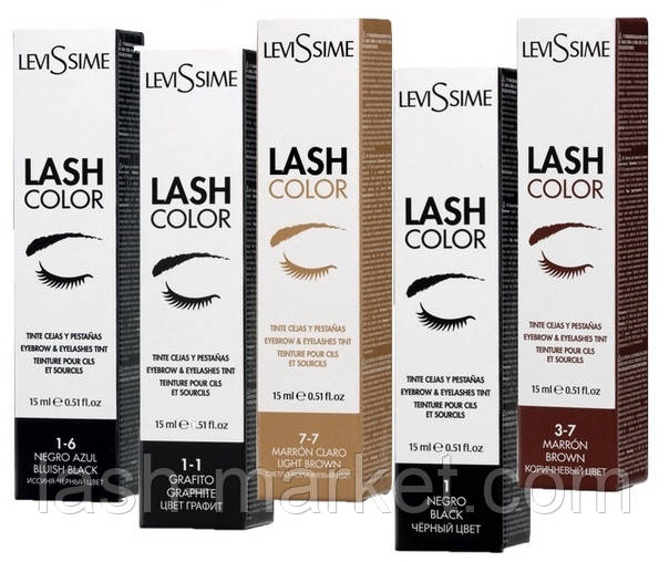 КРАСКА LEVISSIME LASH COLOR ДЛЯ БРОВЕЙ І Р міру, (15 МЛ)