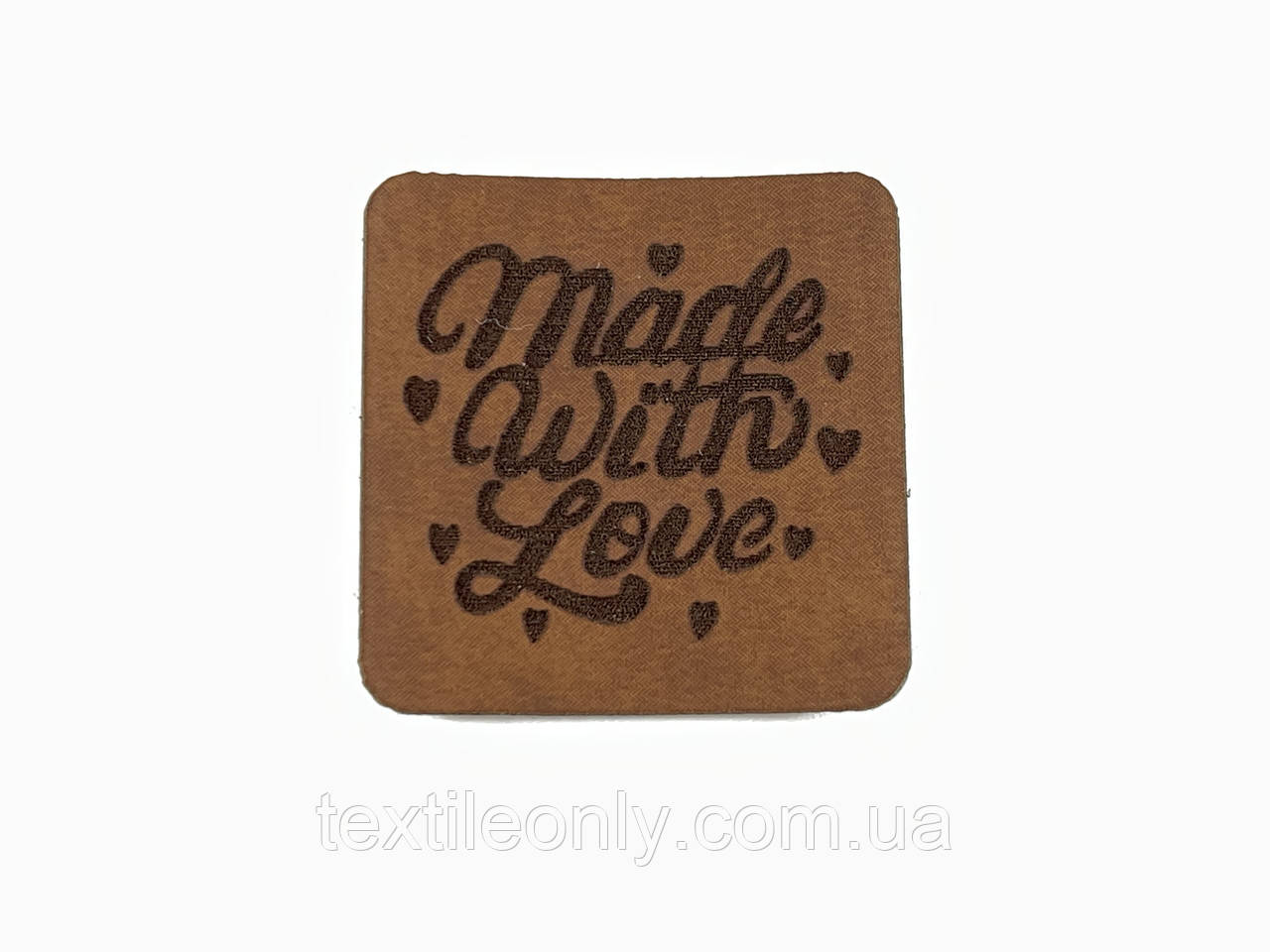 Нашивка Made with love ~ Зроблено з любов'ю 30х30 мм