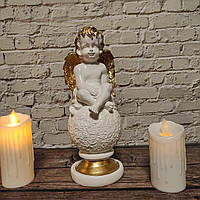 Декоративная статуэтка "Ангел на шаре". Оригинальный подарок на День Ангела имениннику.