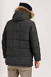 Чоловічий пуховик з натуральним хутром Finn Flare W19-42012-202 темно-сірий L, фото 4