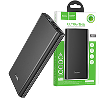 Тонкий металлический повербанк hoco. J68 Resourceful Li-pol Power Bank 10000mAh с цифровым дисплеем Black