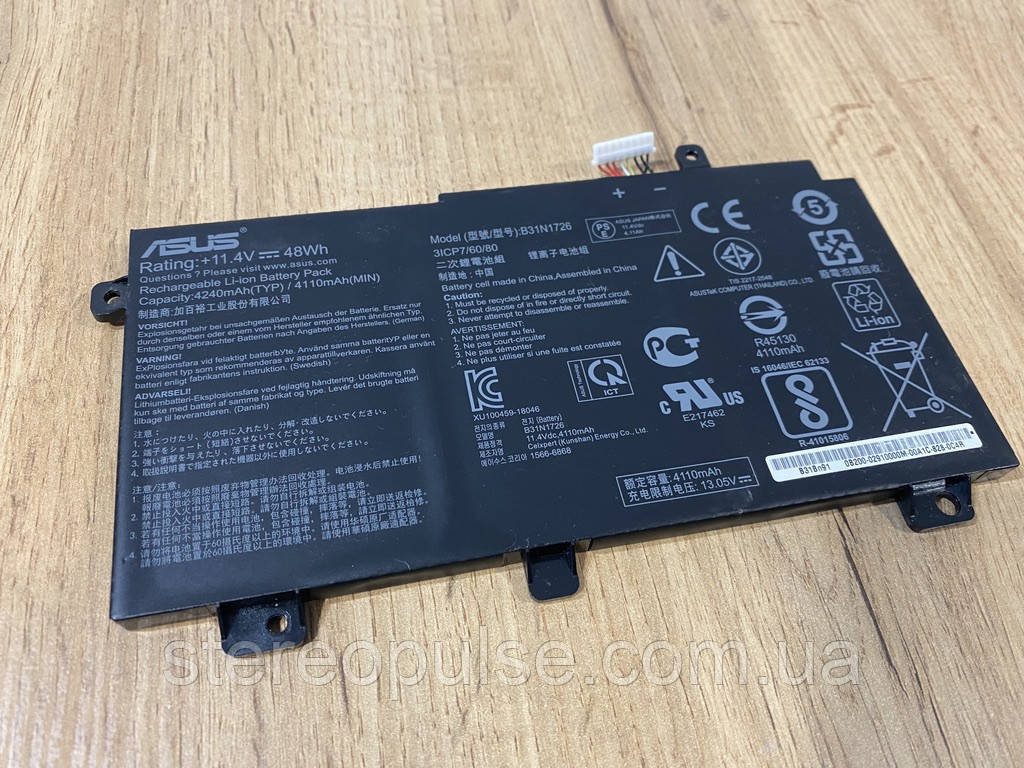 Акумулятор B31N1726 для ноутбука Asus FX504GE Original