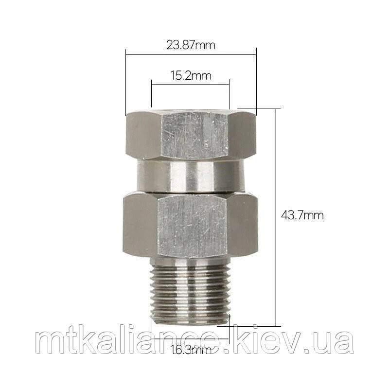 Обертові з'єднання ST-310, 350bar, 3/8 вужче-3/8внут, неіржавка сталь ...