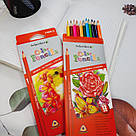 Карандаші кольорові дерев'яні "SCHREIBER" 12 кольорів, фото 3