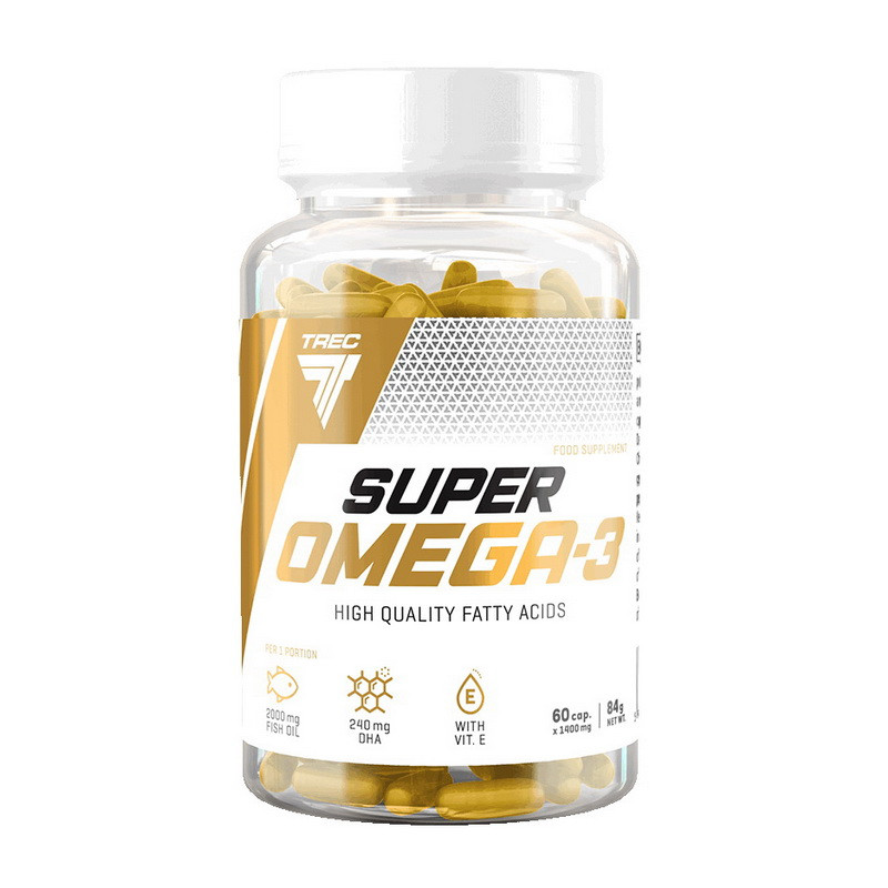 Поліненасичені жирні кислоти Super Omega-3 (60 капс.) Trec Nutrition