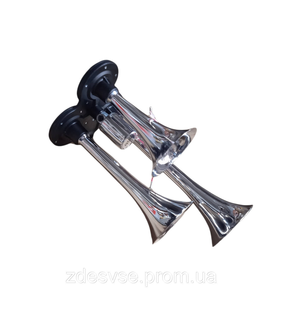 Сигнал Воздушный для Авто Очень Громкие с Клапаном 12-24 В Хром Метал 3 ...