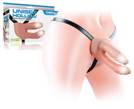 Страпон порожнистий для подвійного проникнення Unisex Hollow Strap On 6"