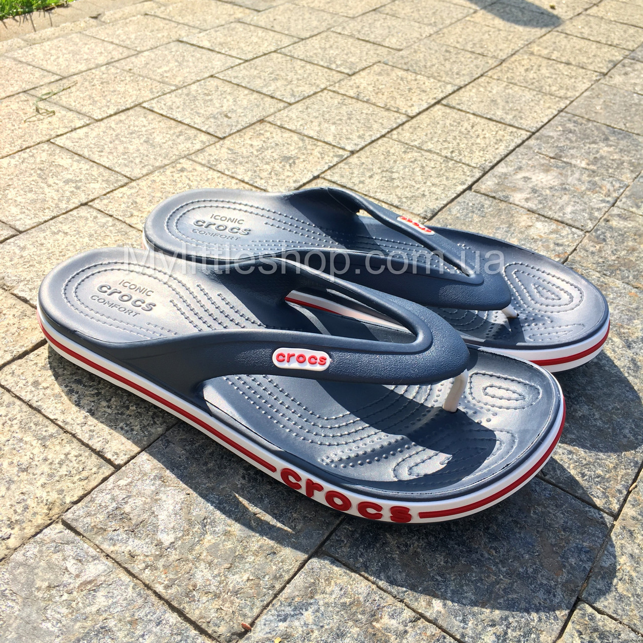 Тапочки Crocs Bayaband Flip 45 р 29.2-29.7 см Темно сині 205393-4CC-M12/W14 Navy
