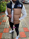 Чоловічий жилет The North Face Gucci M875 бежевий S, фото 5