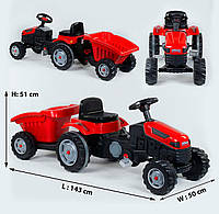 Трактор педальный с прицепом Pilsan 07-316 (красный)