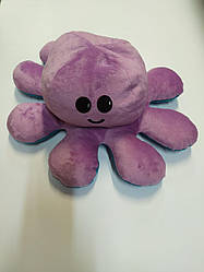 М'яка іграшка Мега восьминіг 30 см перевертиш великий двосторонній фіолетово-синій