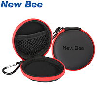 Чехол для Bluetooth гарнитуры, проводных наушников New Bee Black with Red