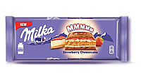 Молочний шоколад Milka Strawberry Cheesecake, 300г